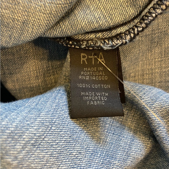 RtA Cybil Button Front Denim Shirt XXS XS M L - Picture 7 of 9